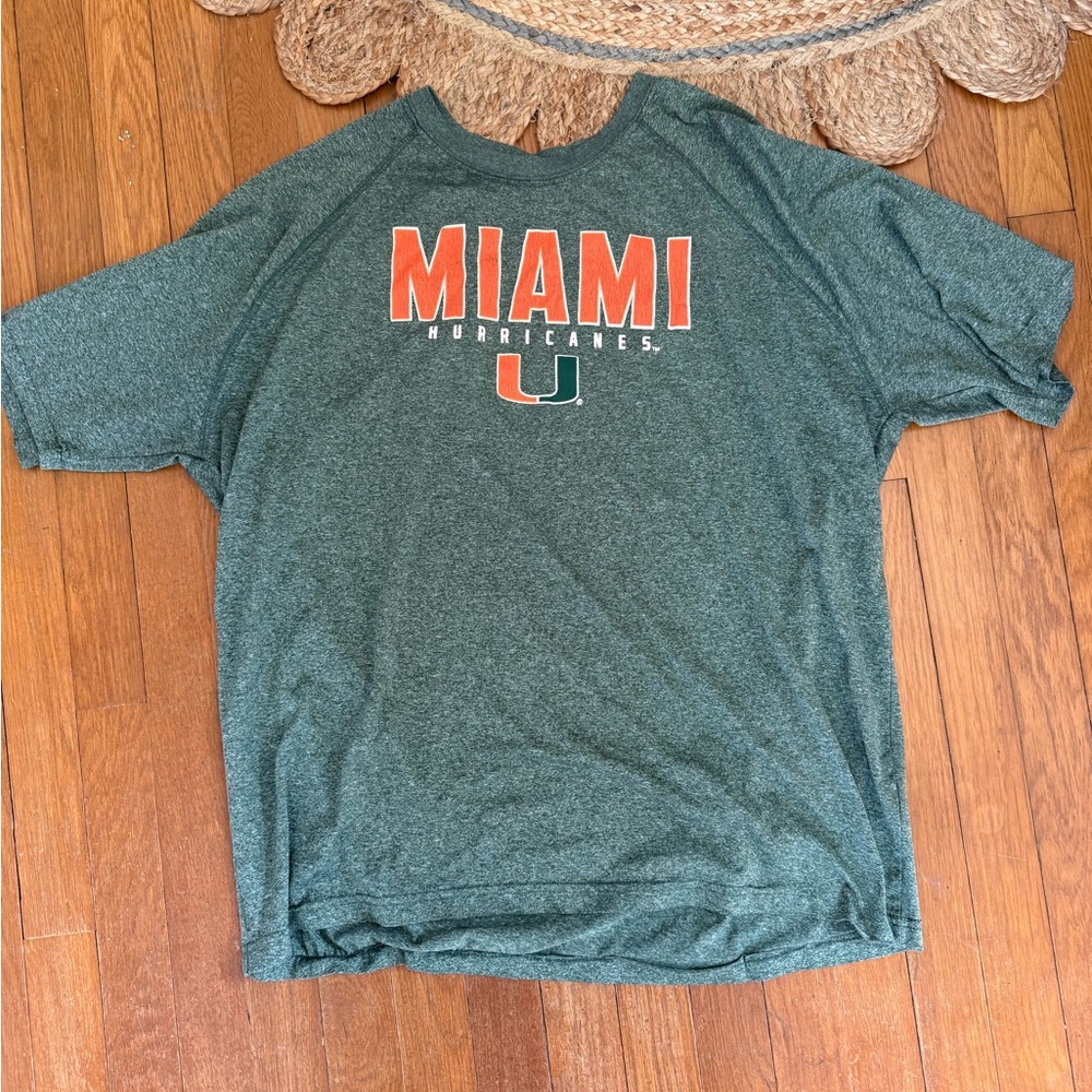 Miami Hurricanes Green Graphic Tee - Men's Umiami 2XL